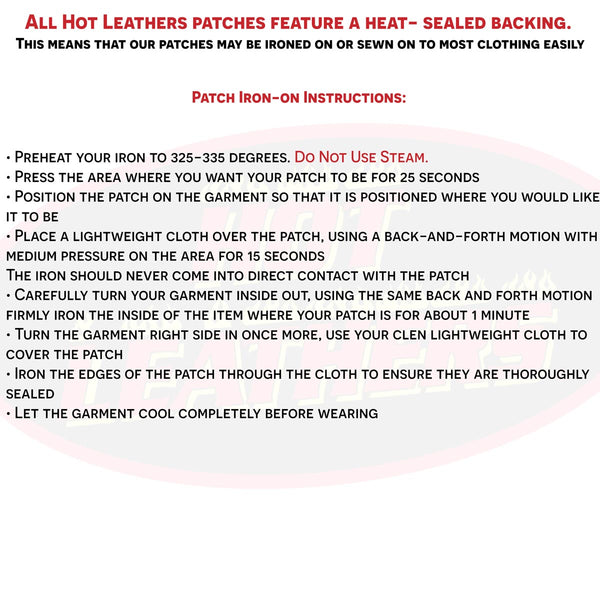 Hot Leathers PPA9860 Support Red 3"x3" Patch