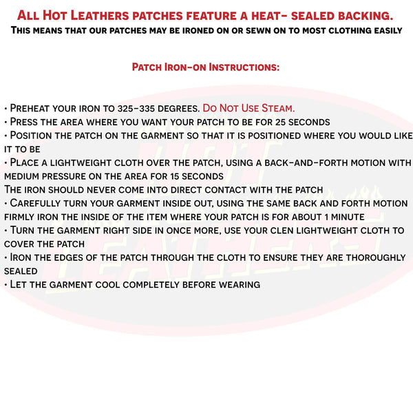 Hot Leathers PPA1587  Eagle 2 Flags 12" x 8" Patch