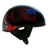 Hot Leathers HLD1044 Gloss Black 'Colored Warrior Bullet' Advanced DOT Skull Half Helmet for Men and Women Biker