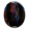 Hot Leathers HLD1044 Gloss Black 'Colored Warrior Bullet' Advanced DOT Skull Half Helmet for Men and Women Biker