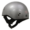 Hot Leathers HLD1050 'Glossy Silver' Motorcycle DOT Approved Skull Cap Half Helmet for Men and Women Biker