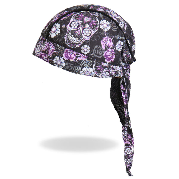 Hot Leathers HWH1078  Sugar Skull Headwrap