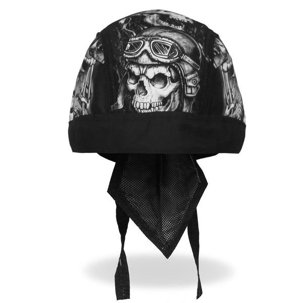 Hot Leathers HWH1093 Smokin Five Skulls Headwrap