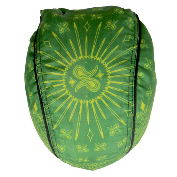 Hot Leathers HWH1116 Green Paisley Headwrap