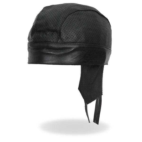 Hot Leathers HWL1010 Black Perforated Leather Headwrap