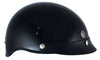 Klutch K-3 'Cruise' Gloss Black Half Face Motorcycle Helmet with Snap On Visor