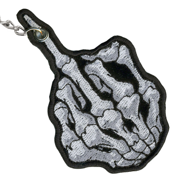 Hot Leathers KCH1040 Skeleton Finger Embroidered Key Chain