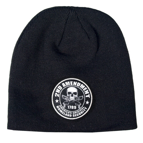 Hot Leathers KHB1038 2nd Amendment America's Original Homeland Security Skull Knit Cap