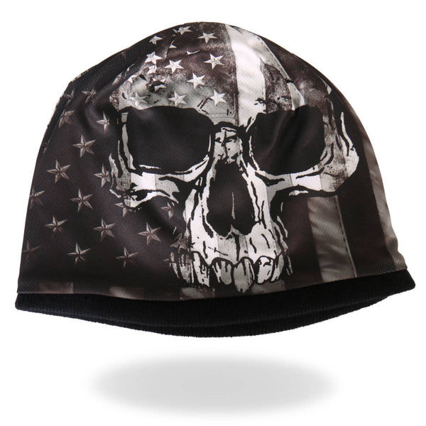 Hot Leathers KHC1033 Flag Skull Sublimated Beanie