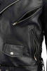 Milwaukee Leather LKM1711 Black Leather Motorcycle Jacket for Men, Thick Police Style Biker Jacket w/ Side Lace