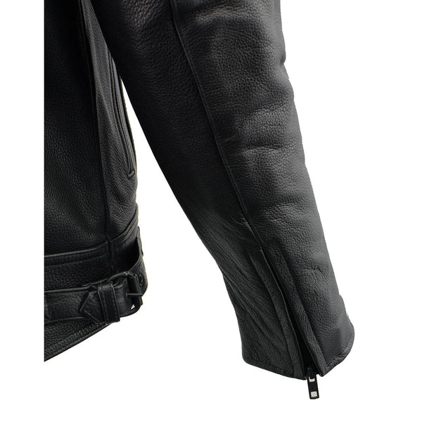  Milwaukee Leather Utility Pocket Motorcycle Jacket w/Dual Side  Gun Pockets : Automotive