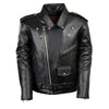 Milwaukee Leather LKM1781 Men's The Legend Classic Brando Black Premium Leather Motorcycle Jacket w/ Quilted Liner