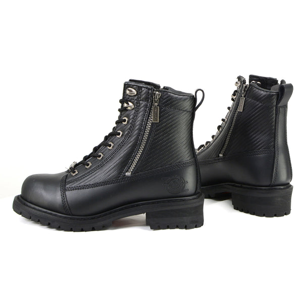 Milwaukee Motorcycle Clothing Company MB408EEE Men's EEE Wide Black Accelerator Motorcycle Leather Boots