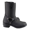 Milwaukee Leather MBK9280 Boys Classic Black Harness Biker Boots