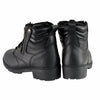 Milwaukee Leather MBL9320W Women's Black Premium Leather 'Wide-Width' Lace-Up Motorcycle Rider Boots