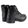 Milwaukee Leather MBL9320 Women's Black Leather Lace-Up Moto Boots with Side Zipper