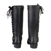 Milwaukee Leather MBL9365 Women's Black 14-Inch Classic Harness Square Toe Leather Tall Motorcycle Boots