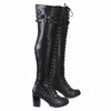 Milwaukee Leather Women's Black Above the Knee Lace-Up Fashion Casual Boots MBL9424