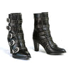 Milwaukee Leather MBL9428 Women's Black Buckle Up Fashion Boots with Studded Bling