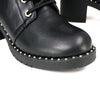 Milwaukee Leather MBL9442 Women's Black Lace-Up Tall Biker Fashion Boots with Platform Heel & Studs