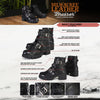 Milwaukee Leather MBL9444 Women's Bruiser Premium Black Lace-Up Fashion Boots w/ Studded Straps