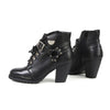 Milwaukee Leather MBL9458 Women's Premium Black Leather Fashion Casual Boots with Classic Harness Ring