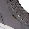 Milwaukee Leather MBM9003WP Men's Grey Leather and Canvas Reinforced Street Riding Waterproof Shoes with Ankle Support