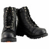 Milwaukee Leather Men's Classic Black Leather 8-inch Lace-Up Logger Motorcycle Rider Boots MBM9030