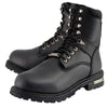 Milwaukee Leather Men's Black Wide Width 7-inch Lace to Toe Full-Waterproof Leather Boots MBM9036WP