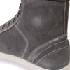 Milwaukee Leather MBM9109 Men's Grey Leather Reinforced Street Riding Waterproof Shoes with Ankle Support