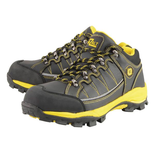 Bazalt MBM9121ST Men's Black and Yellow Water and Frost Proof Leather Outdoor Shoes with Composite-Toe
