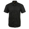 Milwaukee Leather MDM11669 Men's Black Button Up Heavy Duty Work Shirt | Classic Mechanic Work Shirt w/ Pockets