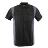 Milwaukee Leather MDM11674.01 Men's Black and Grey Button Up Heavy-Duty Work Shirt for | Classic Mechanic Work Shirt