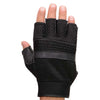 Milwaukee Leather MG7504 Men's Black Perforated Mesh Gel Palm Fingerless Motorcycle Hand Gloves W/ ‘Reflective Piping’