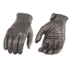 Milwaukee Leather MG7535 Men's Black Leather with Gel Palm Motorcycle Hand Gloves w/ Flex Knuckles