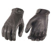 Milwaukee Leather MG7599 Men's Black Leather with i-Touch Screen Led Finger Light Motorcycle Hand Gloves