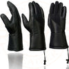 Milwaukee Leather MG7701 Women's Leather Biker Insulated Gauntlet Gloves w/ i-Touch and Wiper Blade - w/ Reflective Piping
