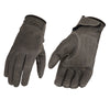 Milwaukee Leather MG7760 Women's Distressed Grey Leather Gel Palm Motorcycle Hand Gloves W/ Stylish ‘Wrist Detailing’