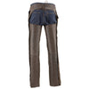 Milwaukee Leather ML1191RT Men's Retro Brown Leather Chaps- Thermal Lined 4-Pockets Over Pant for Motorcycle Riders