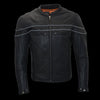 Milwaukee Leather ML1408 Men's Black 'Savage' Sporty Crossover Leather Jacket