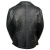 Milwaukee Leather ML1948 Women's Classic Riveted Motorcycle Black Leather Jacket