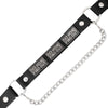 Milwaukee Leather Motorcycle Boot Chain – Silver Chain & Buckle, F‑Around – Find Out Text Accent - ML3009