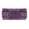Milwaukee Leather | Bling Designed Wide Headbands-Headwraps for Women Biker bandana Classic Purple- MLA8006