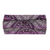 Milwaukee Leather | Bling Designed Wide Headbands-Headwraps for Women Biker bandana Classic Purple- MLA8007