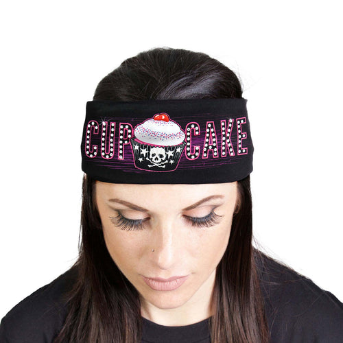 Milwaukee Leather | Bling Designed Wide Headbands-Headwraps for Women Biker Bandana with Cup Cake - MLA8019