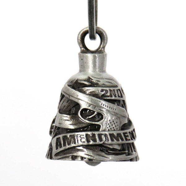 Milwaukee Leather MLB9001 '2nd Amendment' Motorcycle Good Luck Bell | Key Chain Accessory for Bikers