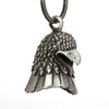 Milwaukee Leather MLB9042 'Bald Eagle Head' Motorcycle Good Luck Bell | Key Chain Accessory for Bikers