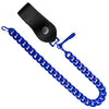 Milwaukee Leather MLC78967 Blue Metal Anti-Theft 14 Inch Wallet Chain with Snap-On Belt Loop and Key Holder