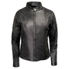Milwaukee Leather USA MADE MLJKL5001 Women's Black Foxy Premium Motorcycle Leather Jacket with Vents