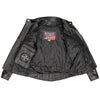Milwaukee Leather USA MADE MLJKL5001 Women's Black Foxy Premium Motorcycle Leather Jacket with Vents